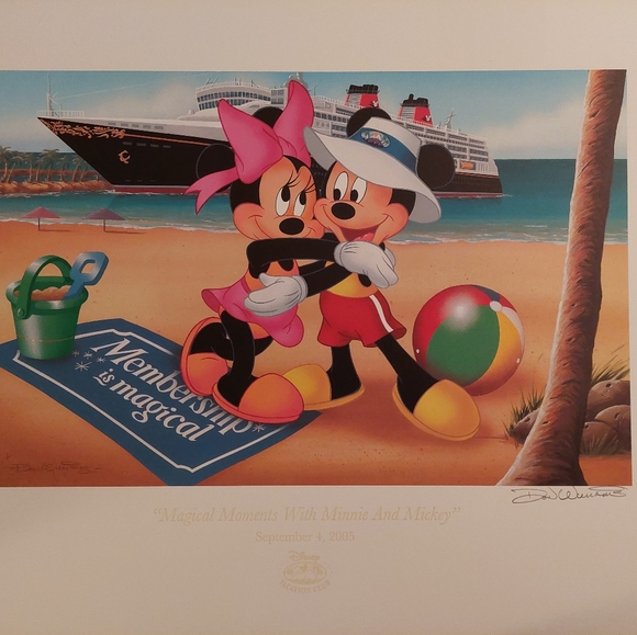 DVC Members Only DCL Litho 2005 Happiest Celebration At Sea Mickey & Minnie Rare - Picture 1 of 6